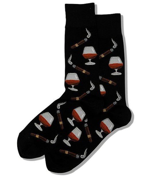 COGNAC AND CIGARS MEN'S COTTON CREW SOCKS