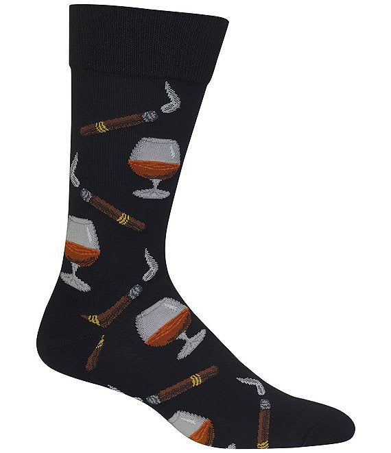 COGNAC AND CIGARS MEN'S COTTON CREW SOCKS
