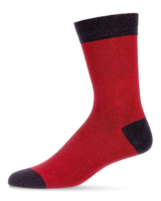 MEN'S FANCY HEELS CASHMERE BLEND CREW SOCKS