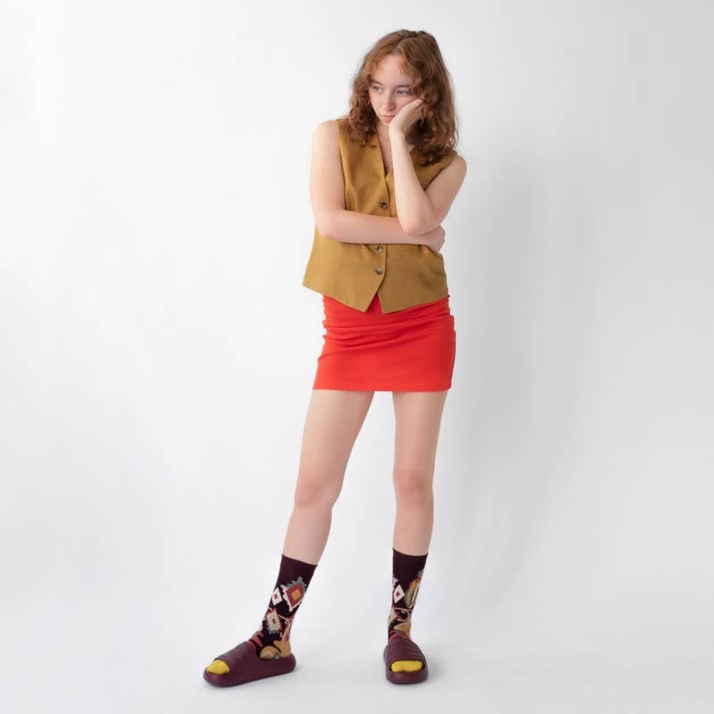 BORDEAUX POET CREW SOCKS