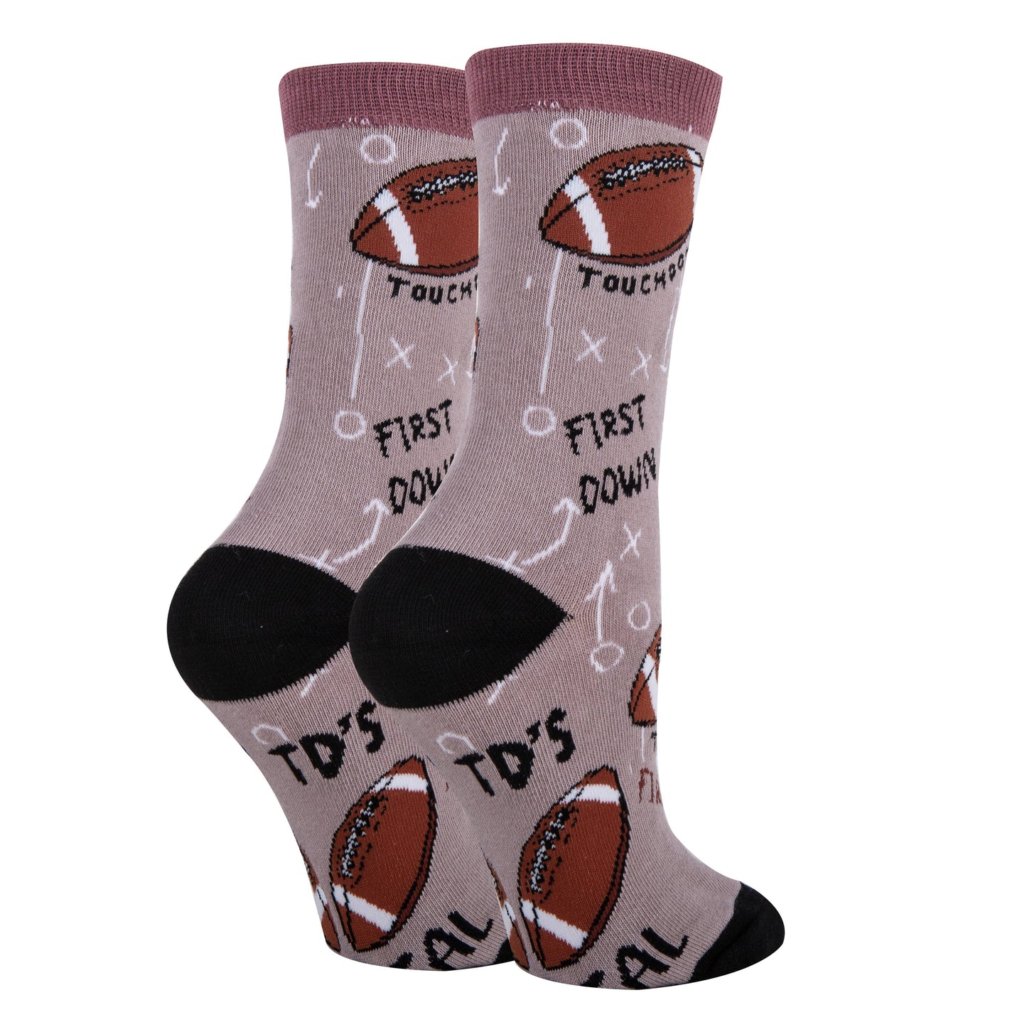 TOUCHDOWN WOMEN'S CREW SOCKS