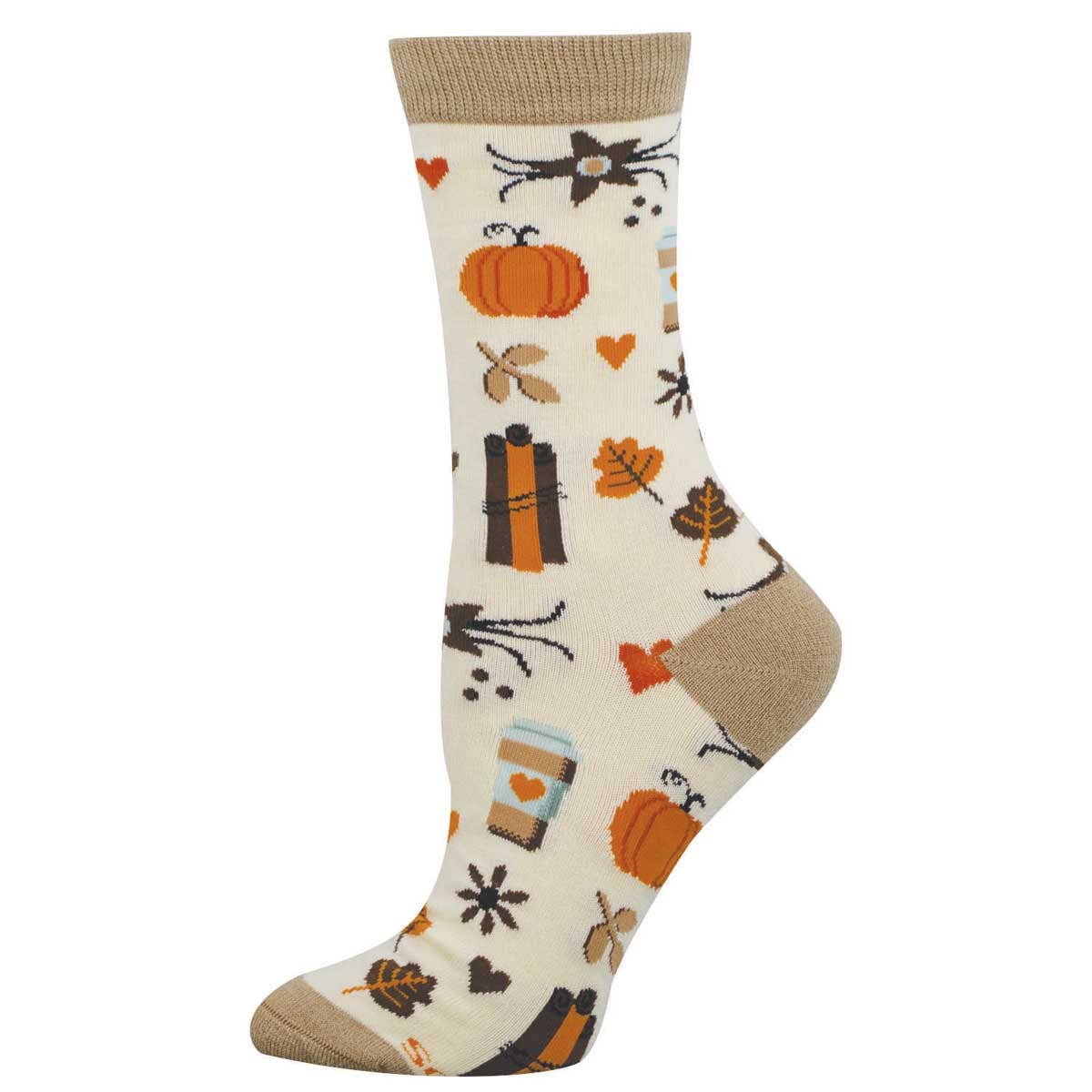 FALLING FOR PUMPKIN SPICE WOMEN'S BAMBOO CREW SOCKS