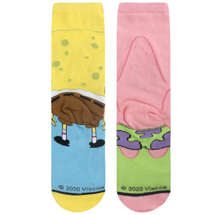 SPONGEBOB & PATRICK 360 BIG KIDS CREW SOCKS