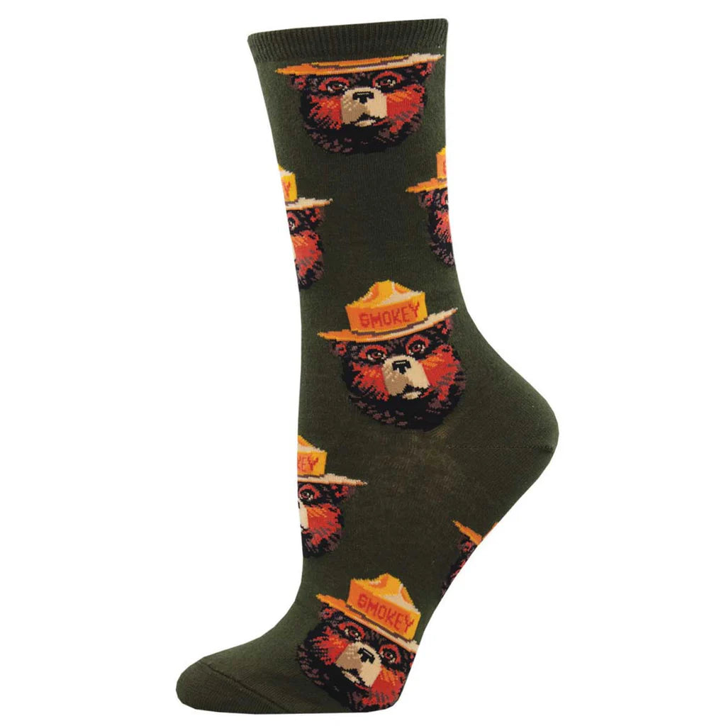SMOKEY FACE WOMEN'S CREW SOCKS