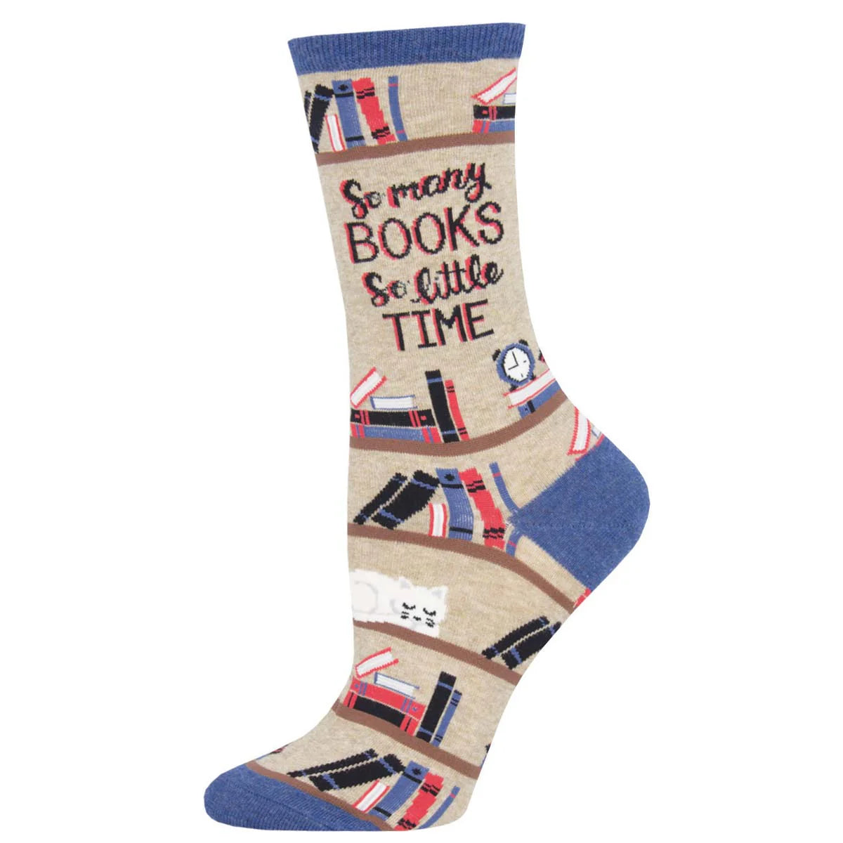TIME FOR A GOOD BOOK WOMEN'S CREW SOCKS