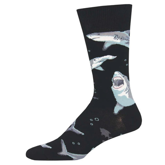 SHARK CHUMS MEN'S CREW SOCKS