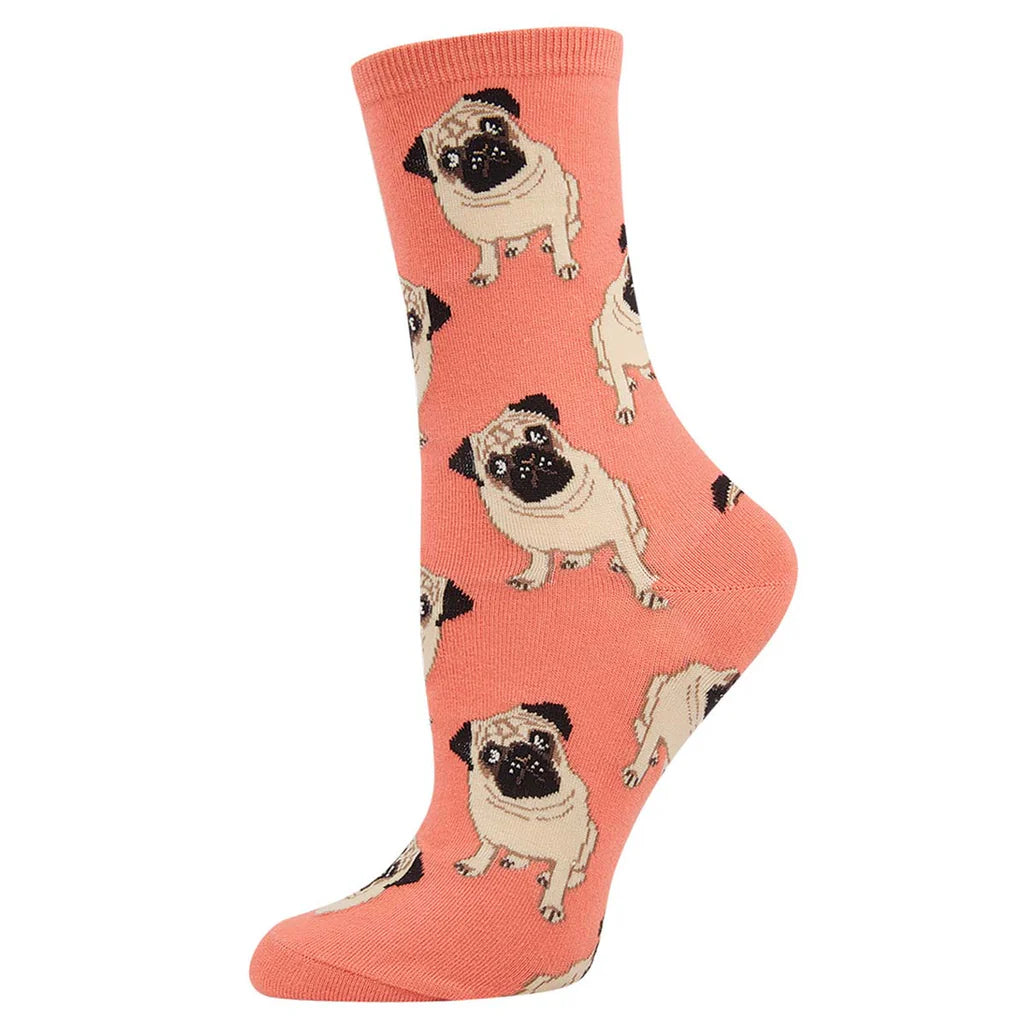 PUGS WOMEN'S COTTON CREW SOCKS