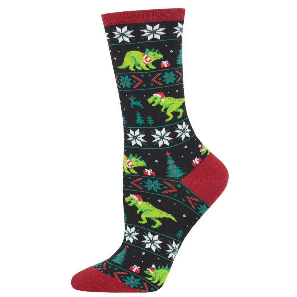 SANTASAURUS REX WOMEN'S CREW