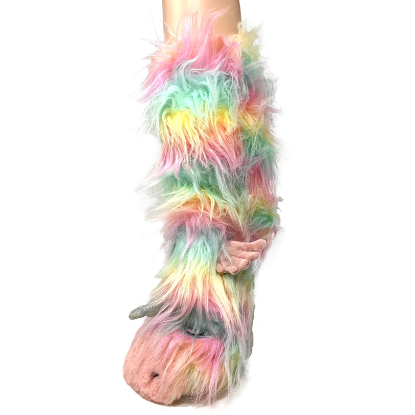 Funky Unicorn Women's Animal Fluffy House Slippers