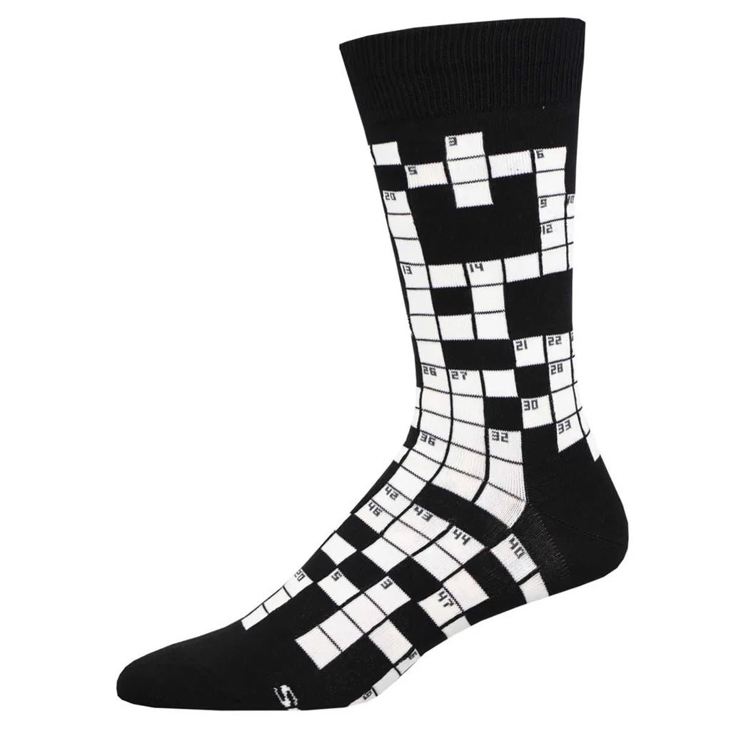SUNDAY CROSSWORD MEN'S CREW SOCKS