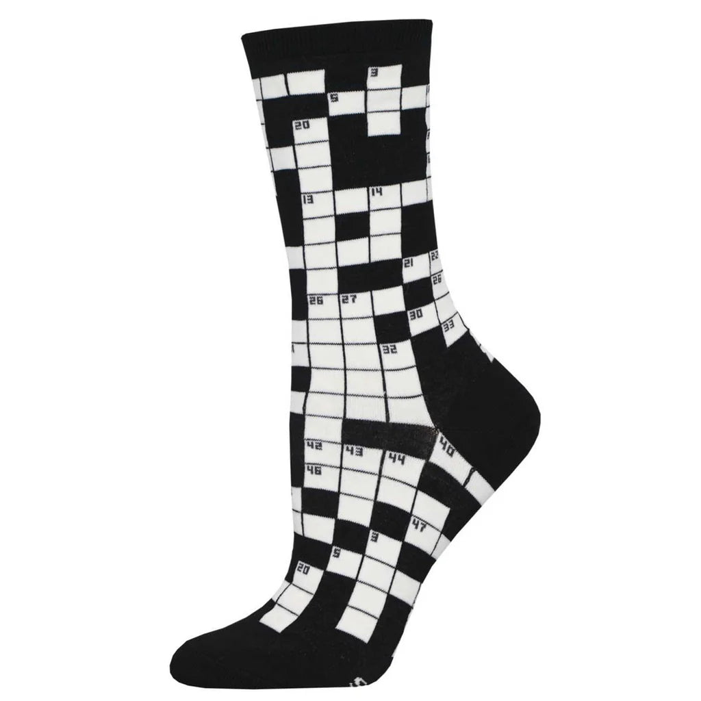 SUNDAY CROSSWORD WOMEN'S CREW SOCKS