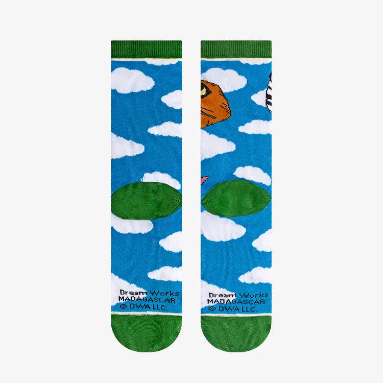 MADAGASCAR SPLIT BIG KIDS CREW SOCKS