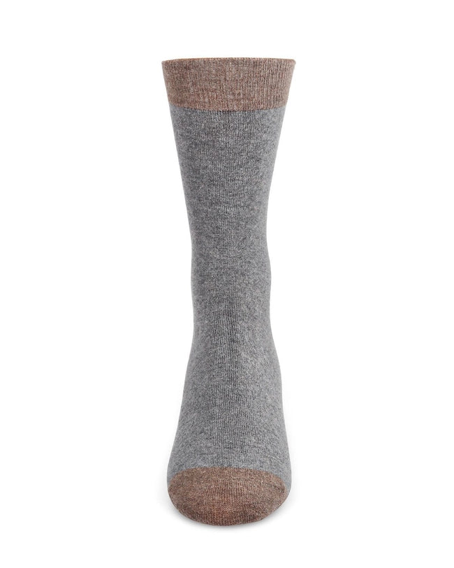 MEN'S FANCY HEELS CASHMERE BLEND CREW SOCKS