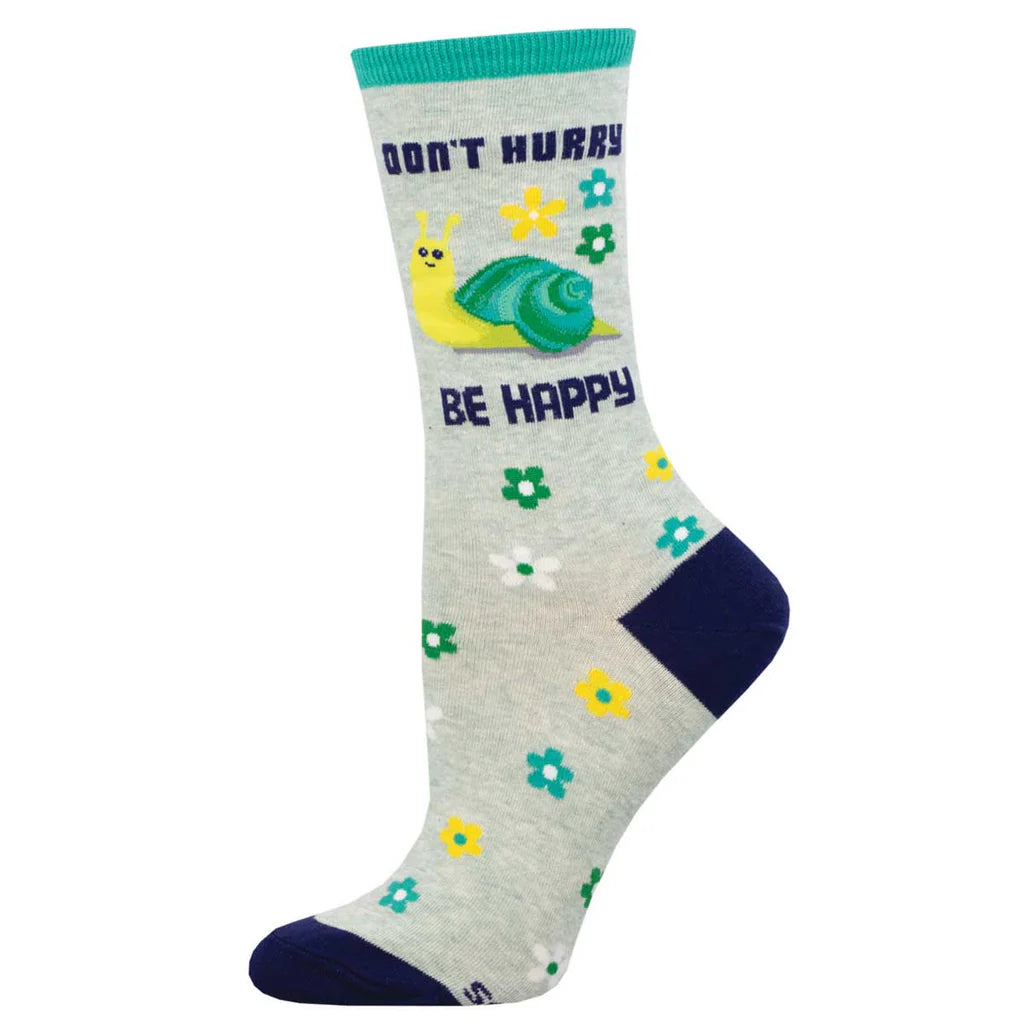 DON'T HURRY, BE HAPPY WOMEN'S CREW SOCKS