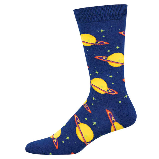 STARSTRUCK BY SATURN MEN'S BAMBOO CREW SOCKS