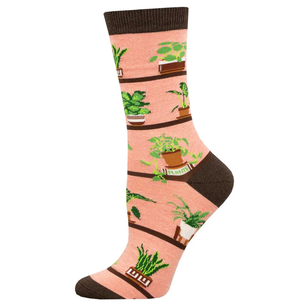 HOUSEPLANTS WOMEN'S BAMBOO CREW SOCKS
