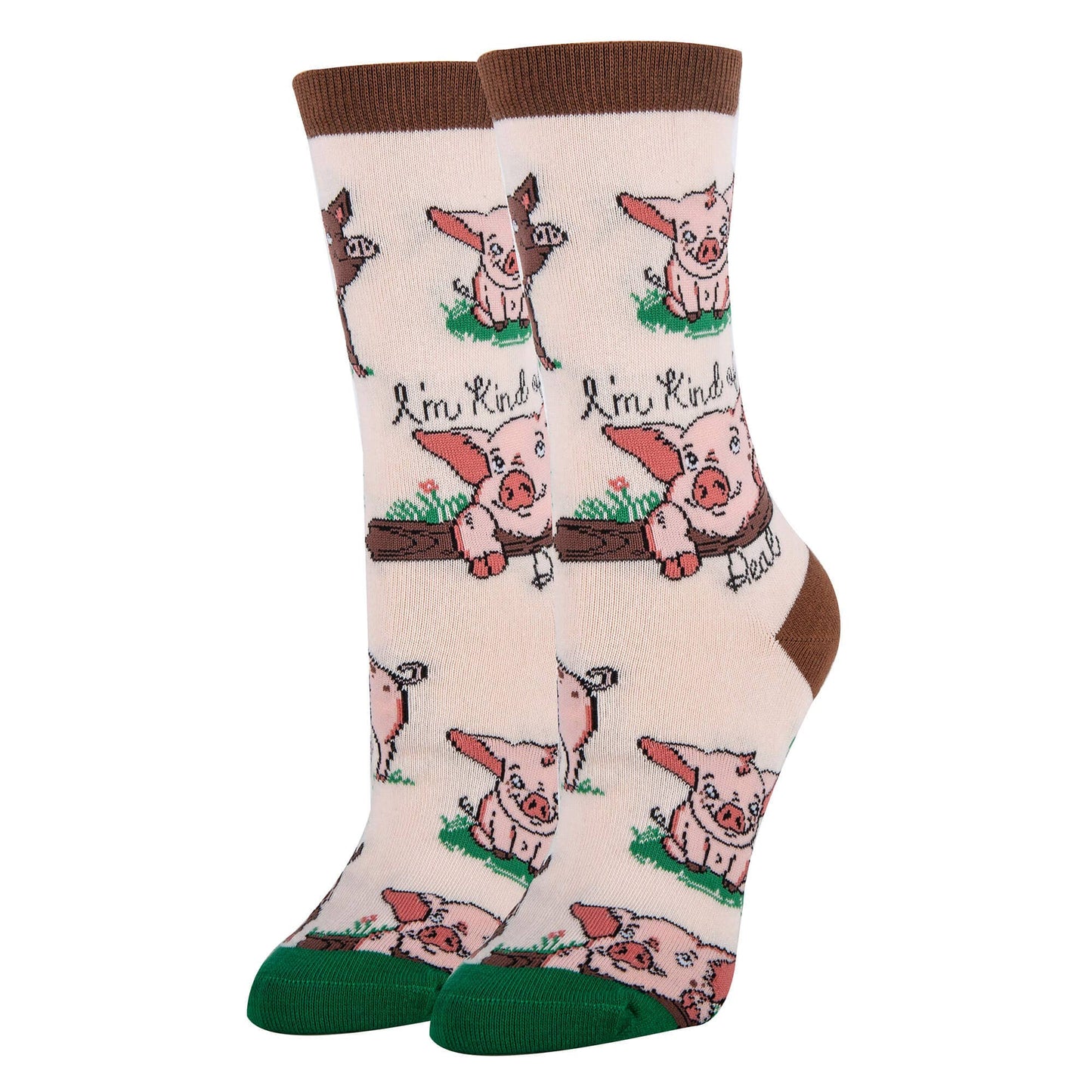 PIG DEAL WOMEN'S CREW SOCKS
