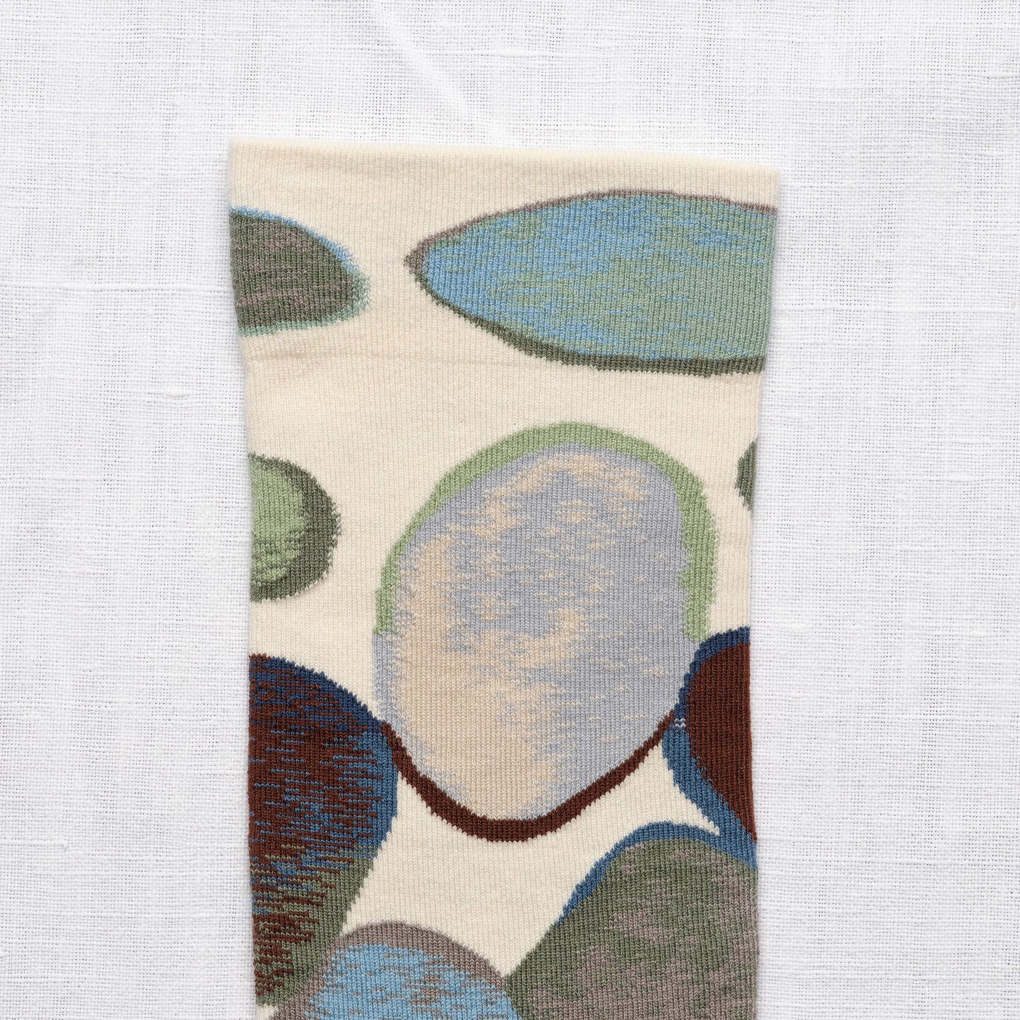 Natural Pebble Crew Socks