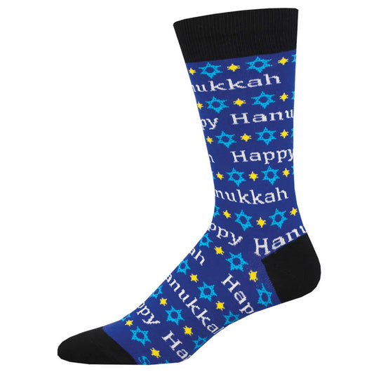 HAPPY HANUKKAH MEN'S CREW SOCKS