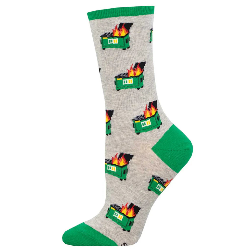 DUMPSTER FIRE WOMEN'S CREW SOCKS