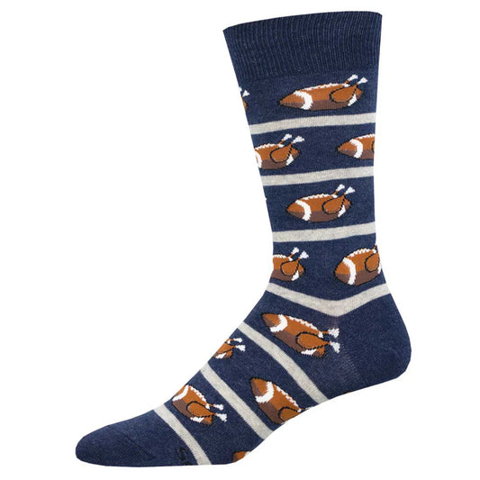THANKSGIVING FOOTBALL MEN'S CREW SOCKS