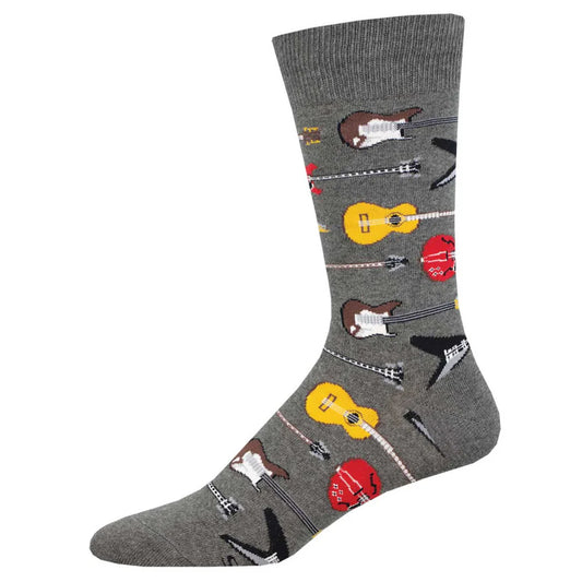 GUITAR RIFF MEN'S CREW SOCKS