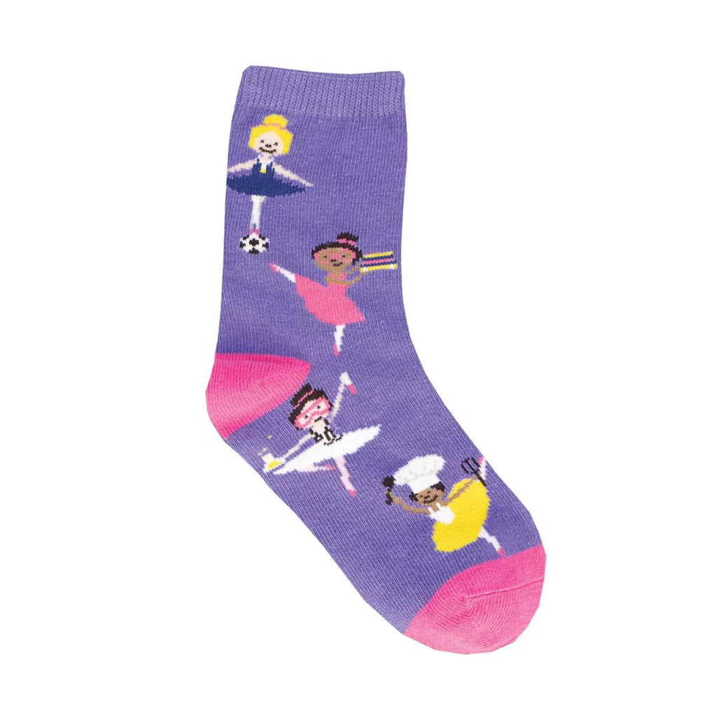 GIRL POWER KID'S CREW SOCKS