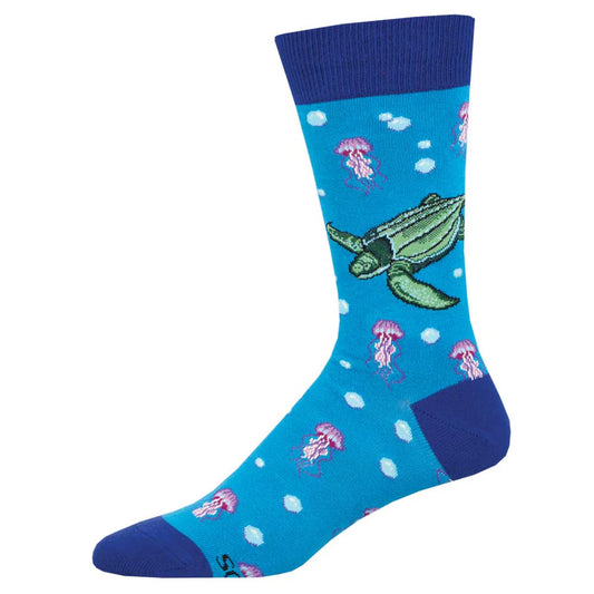 LEATHERBACK TURTLE MEN'S CREW SOCKS