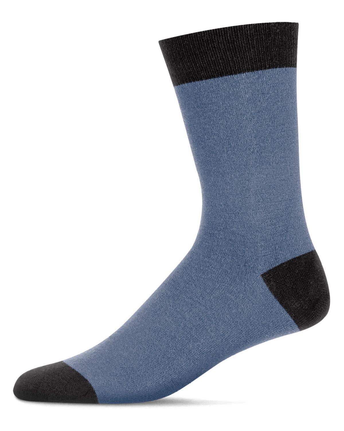 MEN'S FANCY HEELS CASHMERE BLEND CREW SOCKS