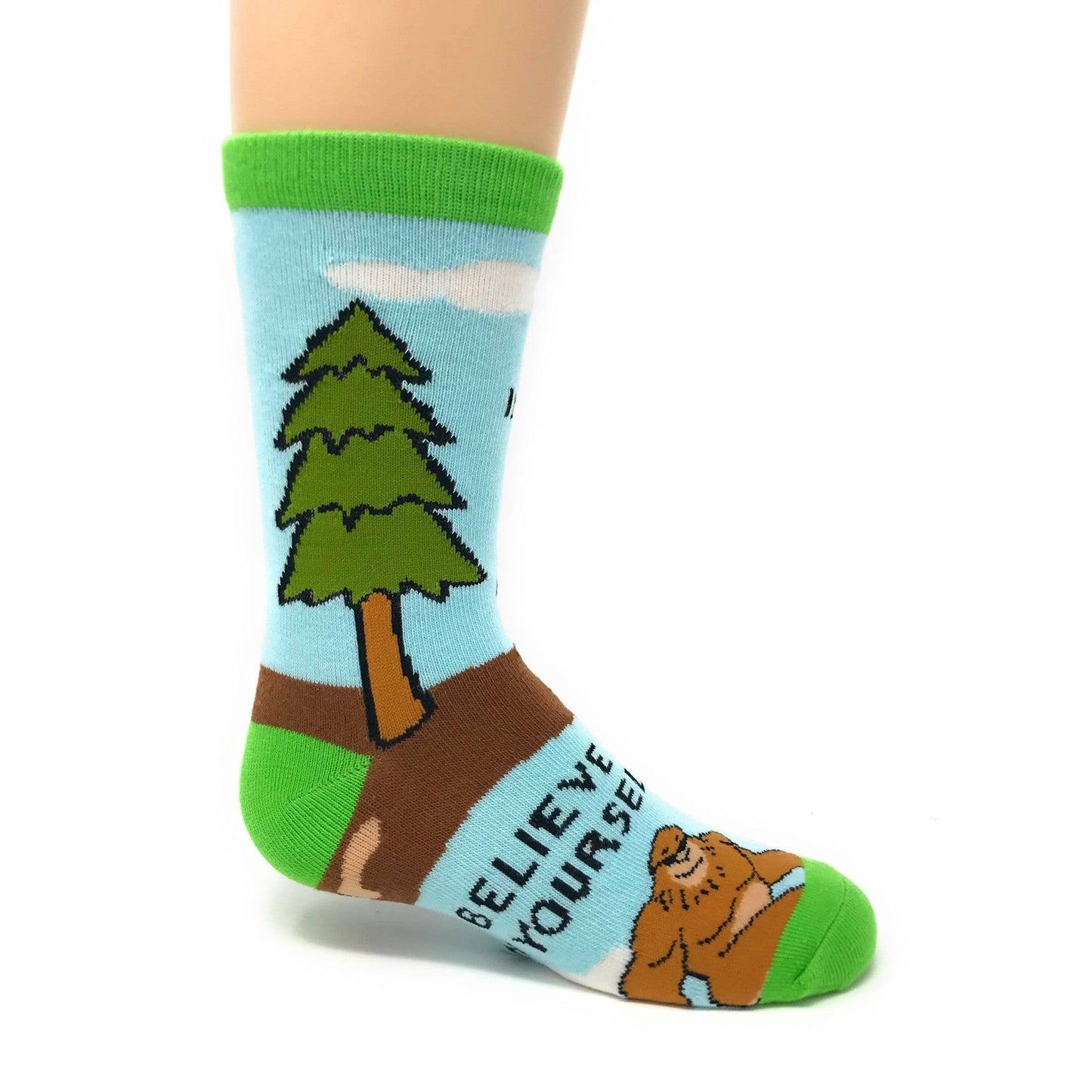 Believe Kid's Funny Sasquatch Crew Socks