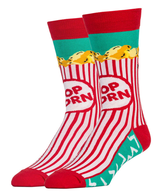 BOX O' POPCORN MEN'S CREW SOCKS