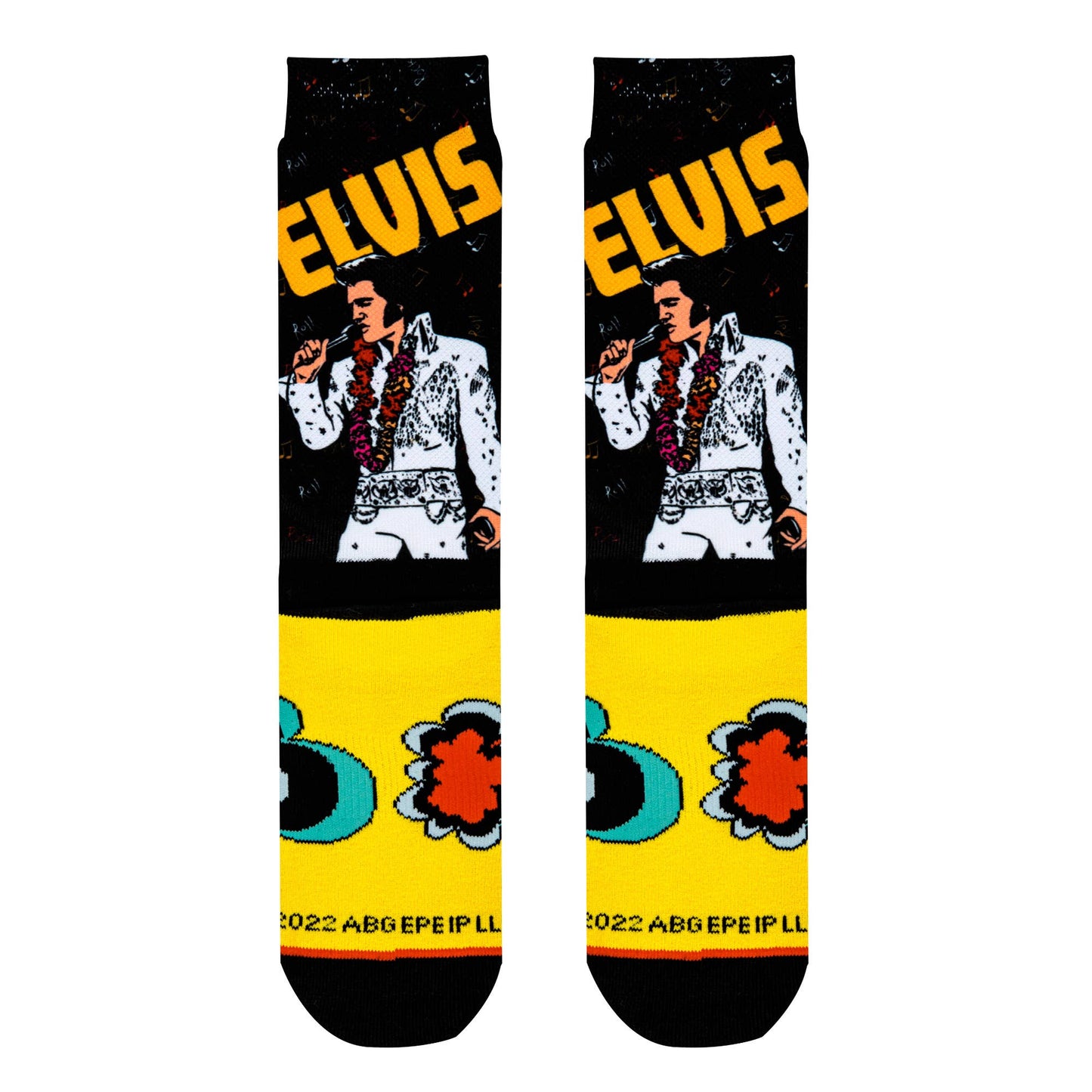 ELVIS PRESLEY THE KING OF ROCK N' ROLL CREW SOCKS