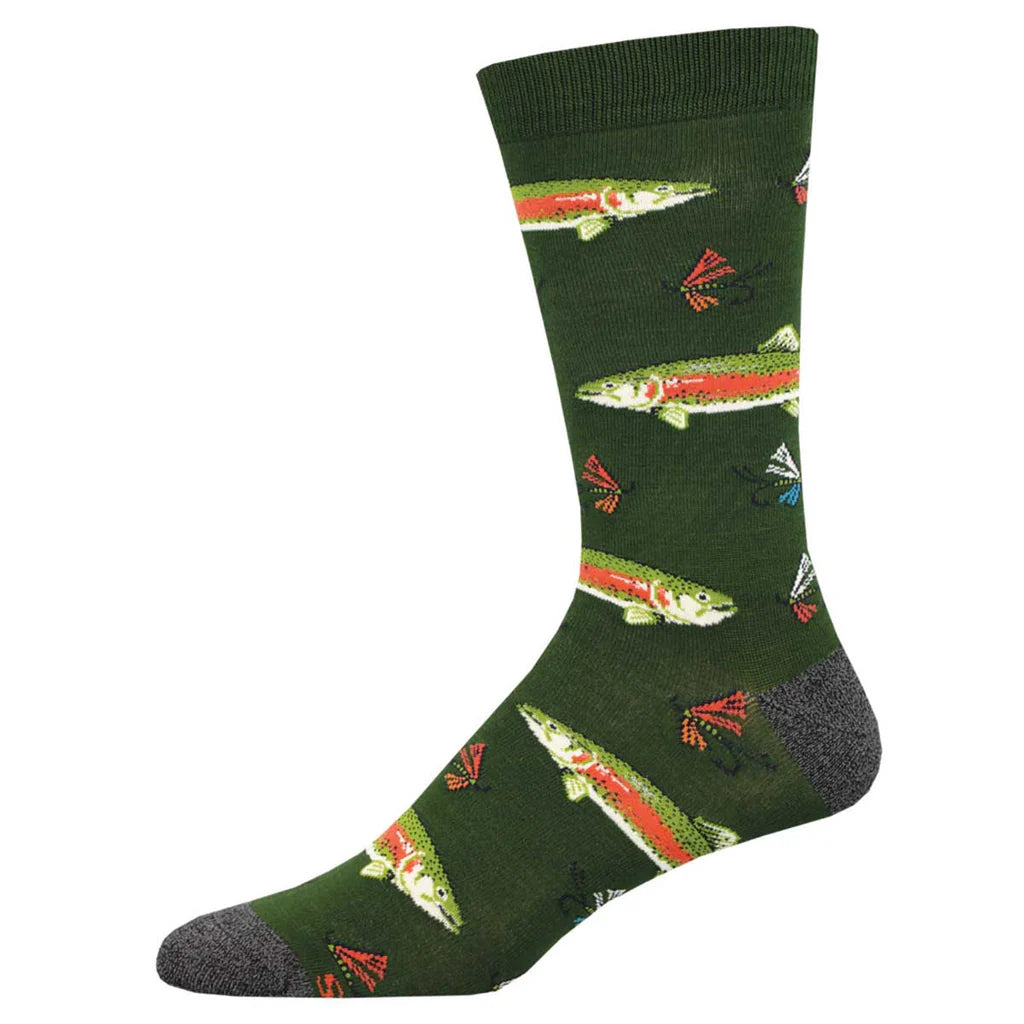 STOUT TROUT MEN'S BAMBOO CREW SOCKS