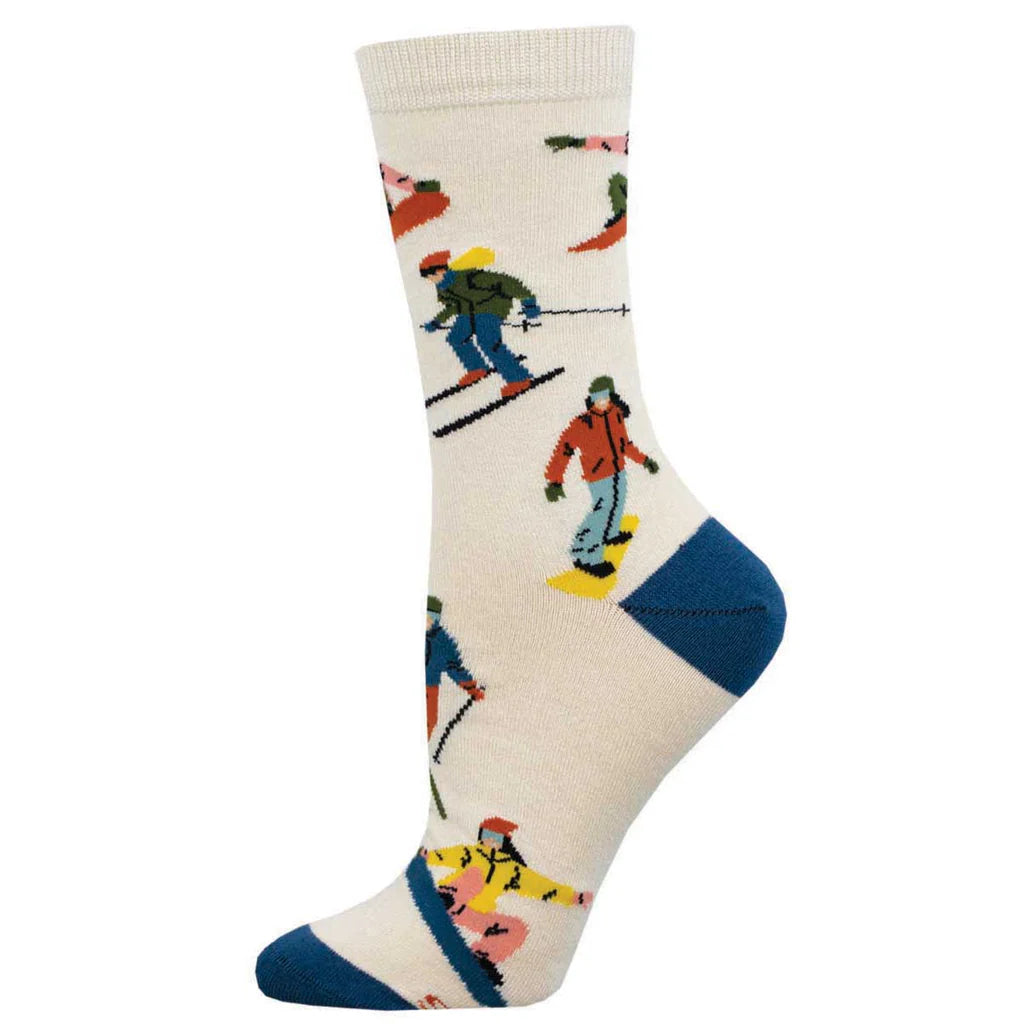 SNOW DAY WOMEN'S BAMBOO CREW SOCKS