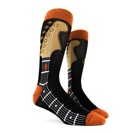 GUITAR NECK MEN'S CREW SOCKS