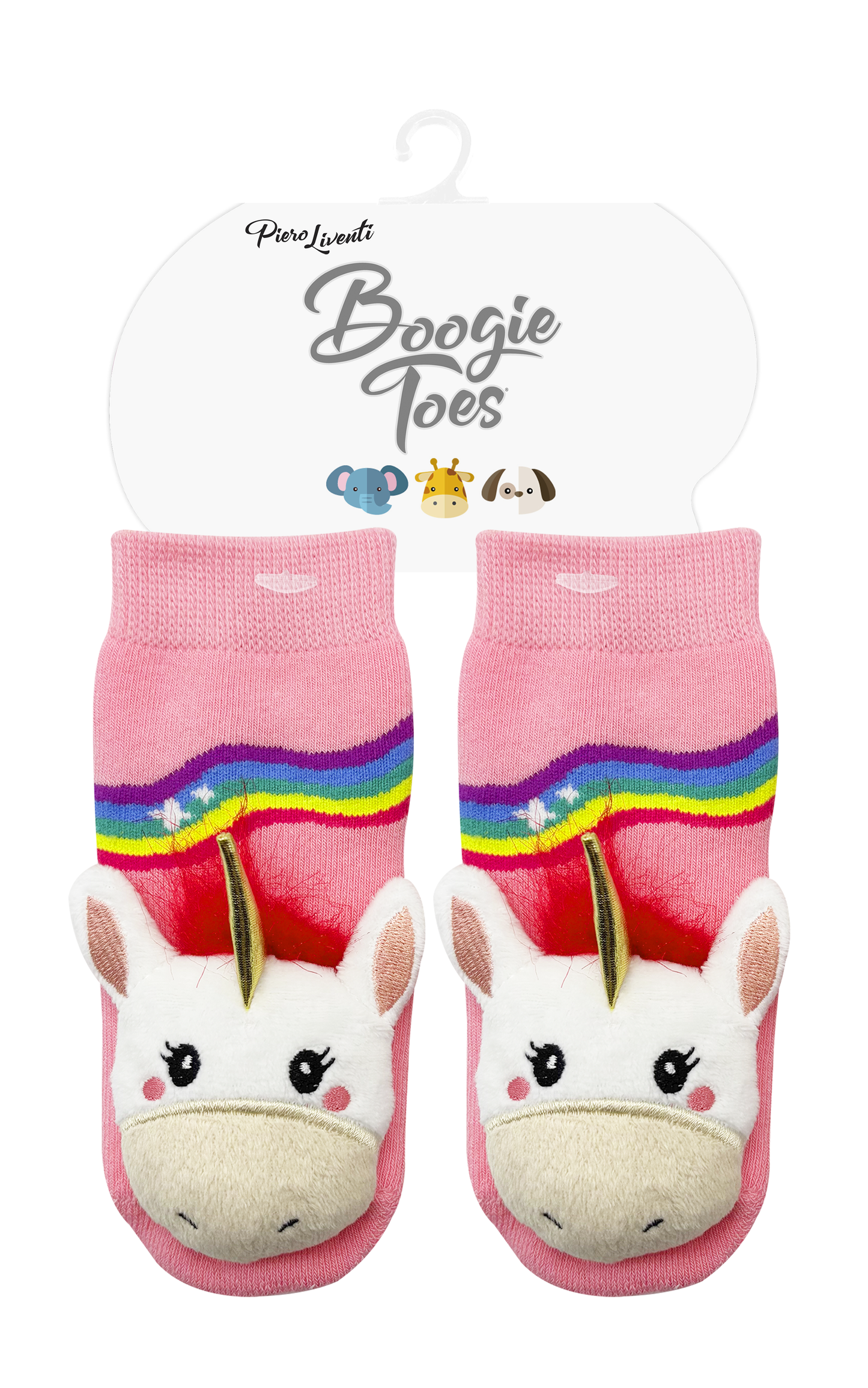 Pink Unicorn Boogie Toes Rattle Socks