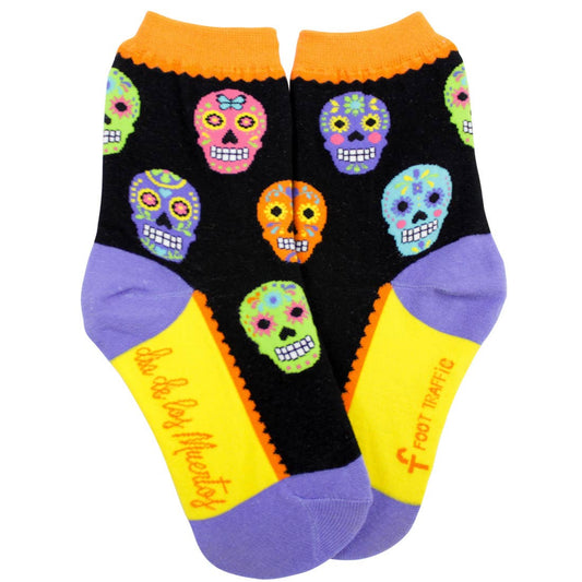 Children's Dia de los Muertos Cotton Crew Socks