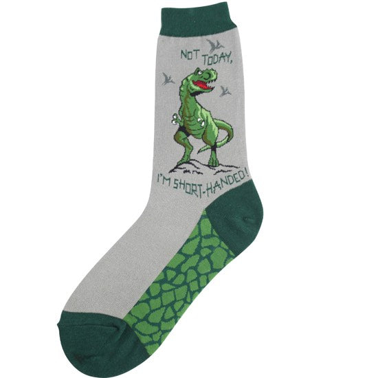 SHORT HANDED T-REX WOMEN'S COTTON CREW SOCKS