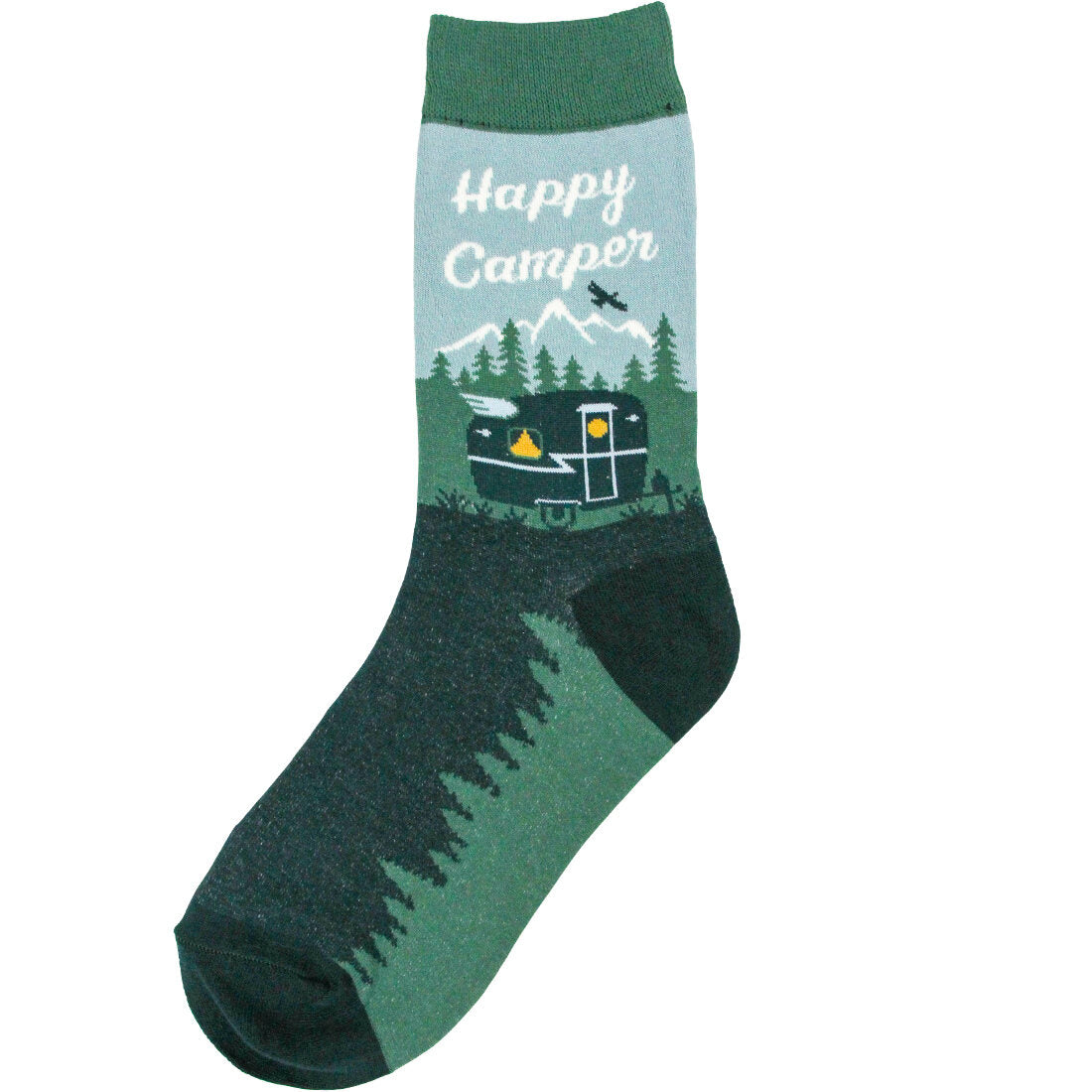 HAPPY CAMPER WOMEN'S CREW SOCKS