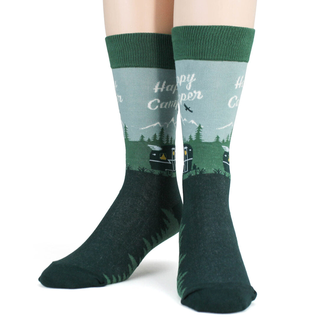 HAPPY CAMPER MEN'S CREW SOCKS