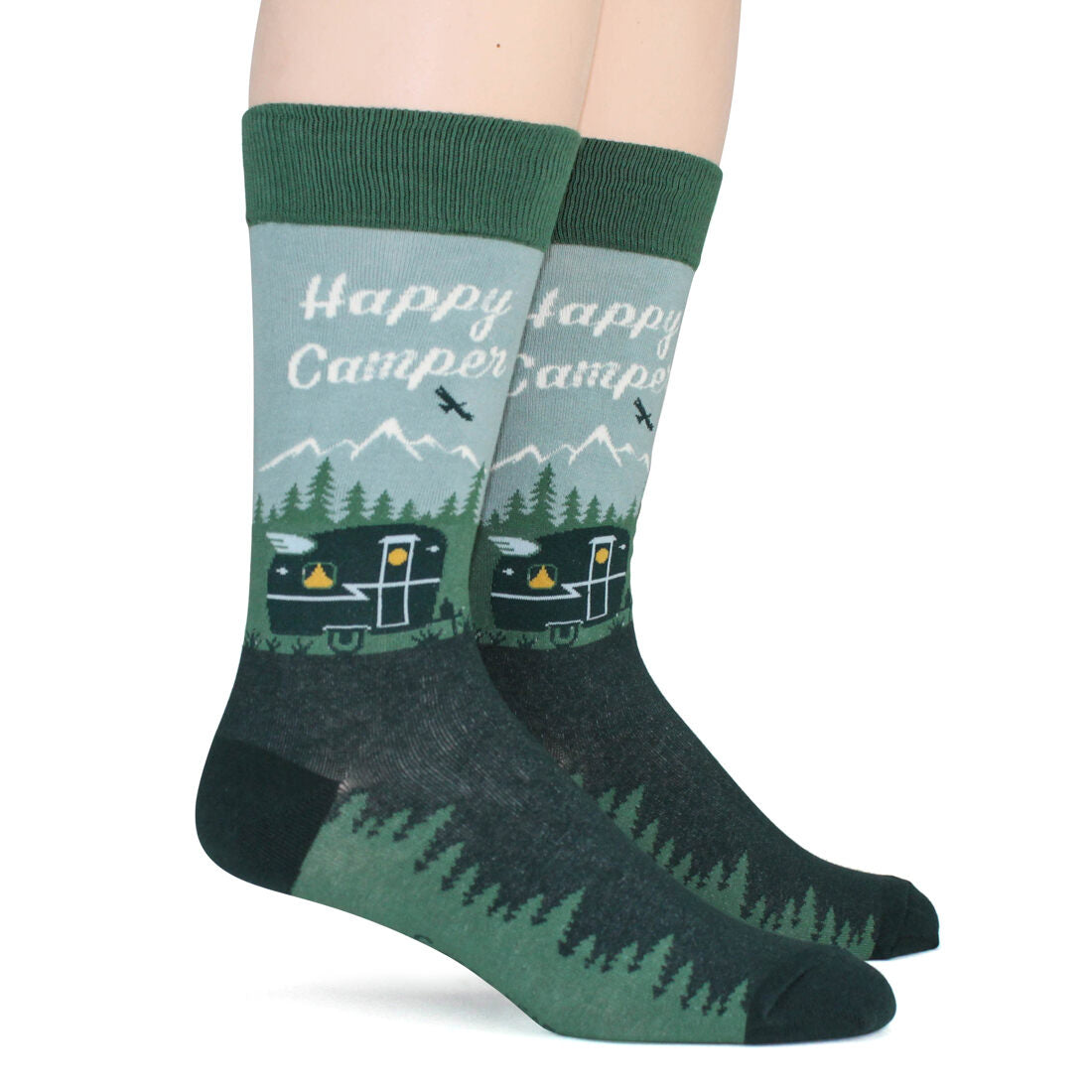 HAPPY CAMPER MEN'S CREW SOCKS