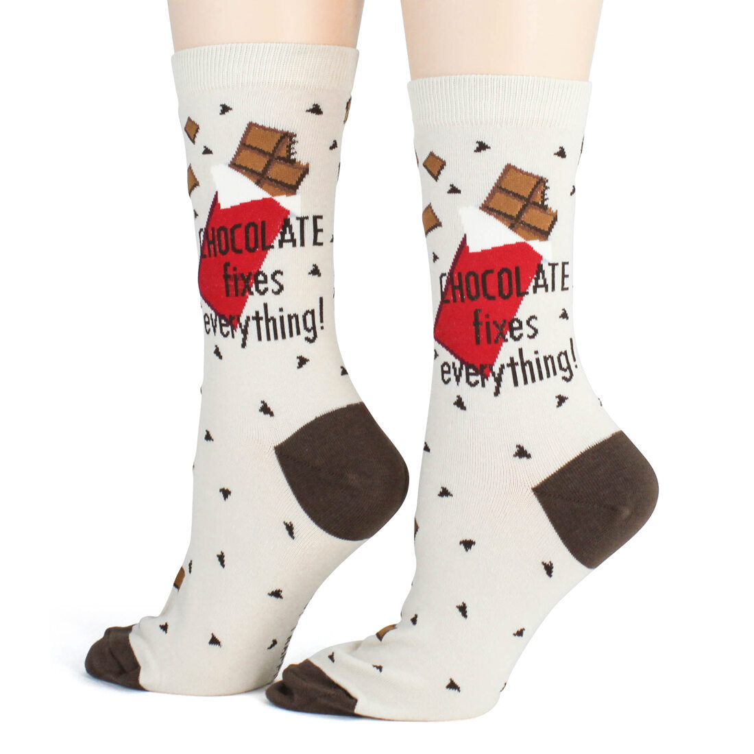 CHOCOLATE WOMEN'S CREW SOCKS