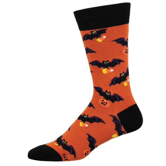 GOING BATTY FOR CANDY MEN'S CREW SOCKS