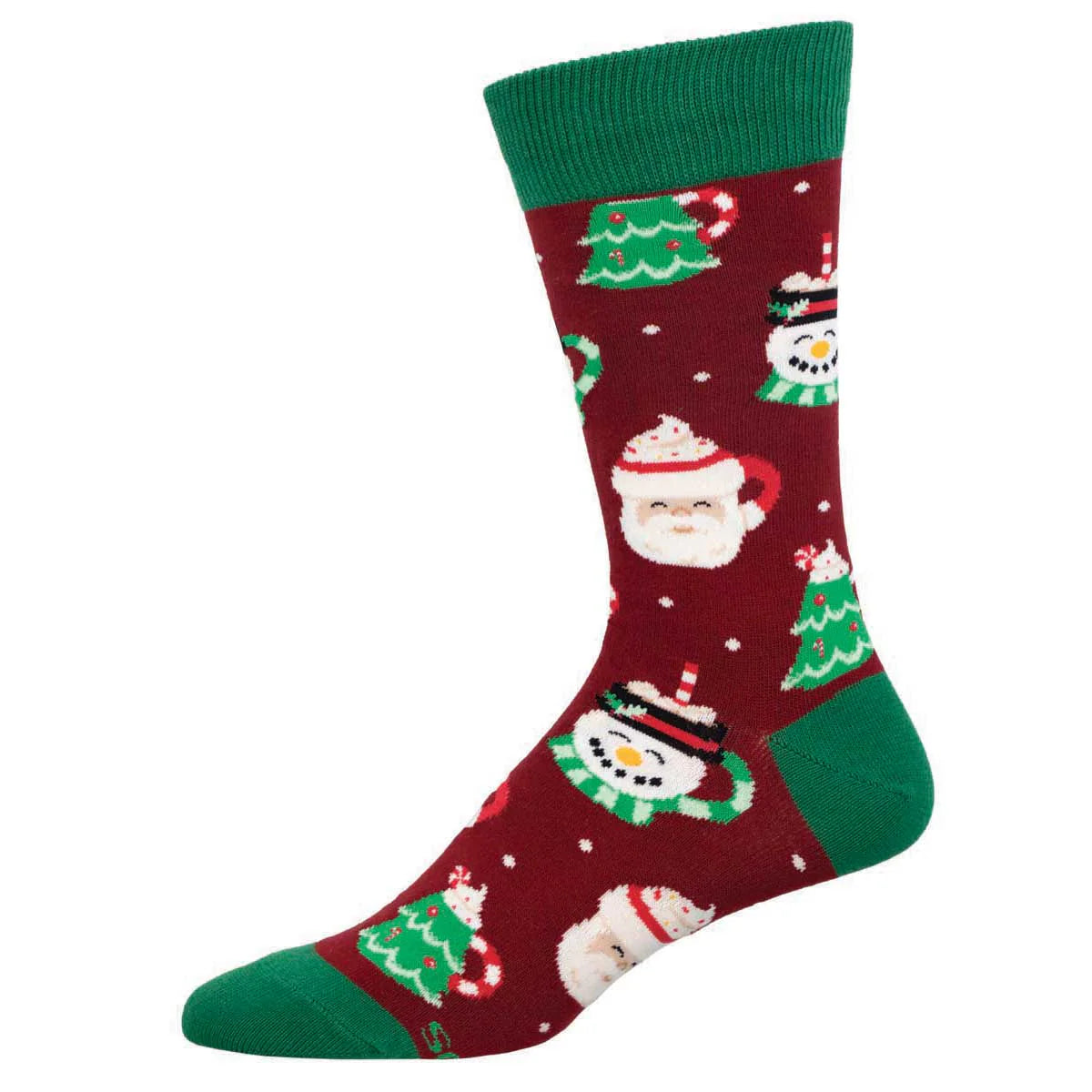 A CUP OF HOLIDAY CHEER MEN'S COTTON CREW SOCKS