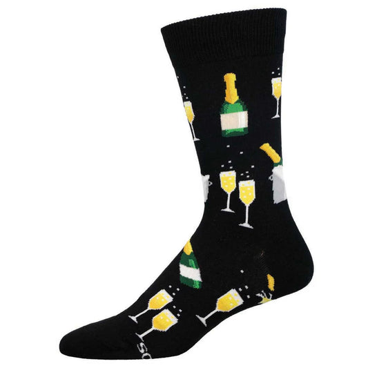 CHAMPAGNE TOAST MEN'S CREW SOCKS