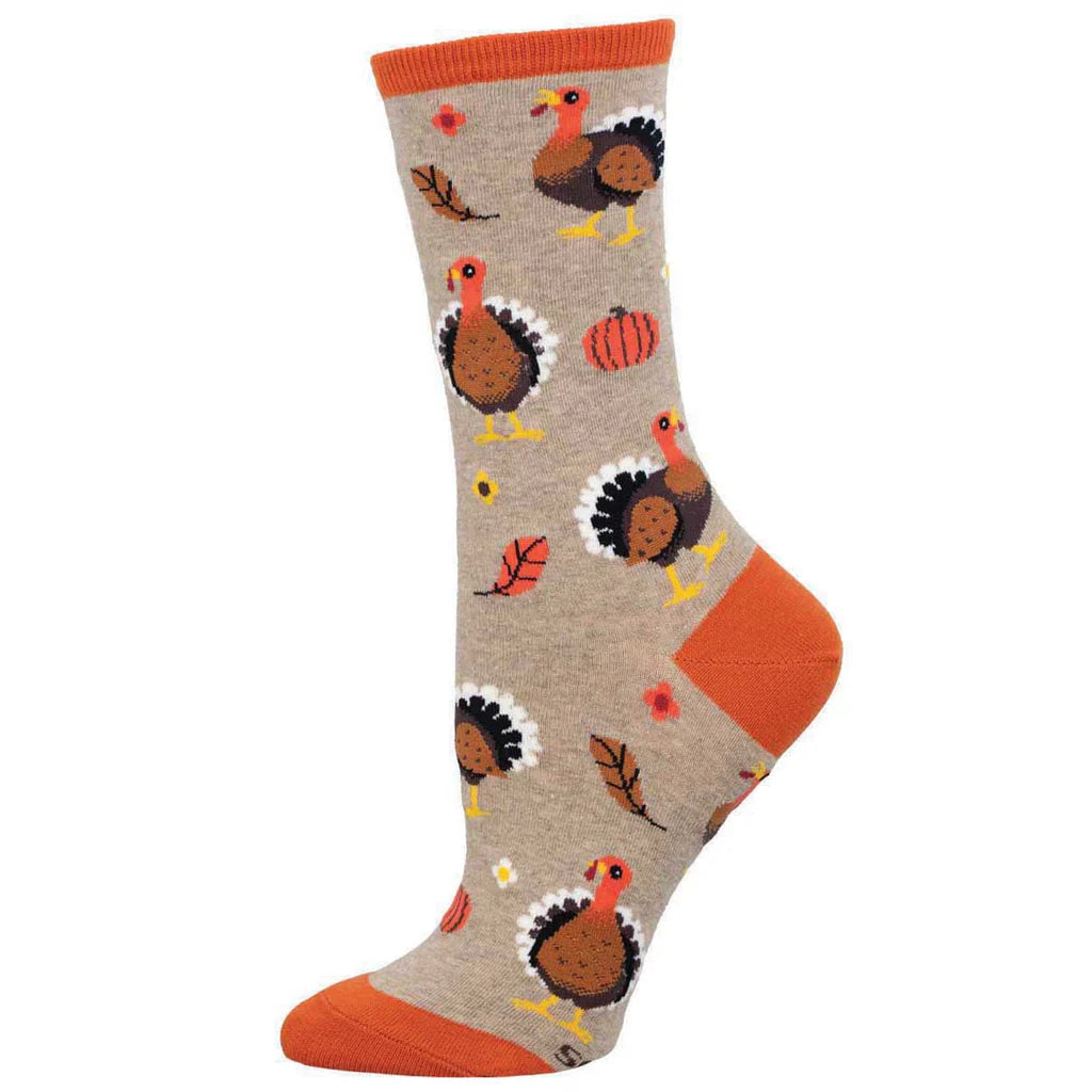 LET'S TALK TURKEY WOMEN'S CREW SOCKS