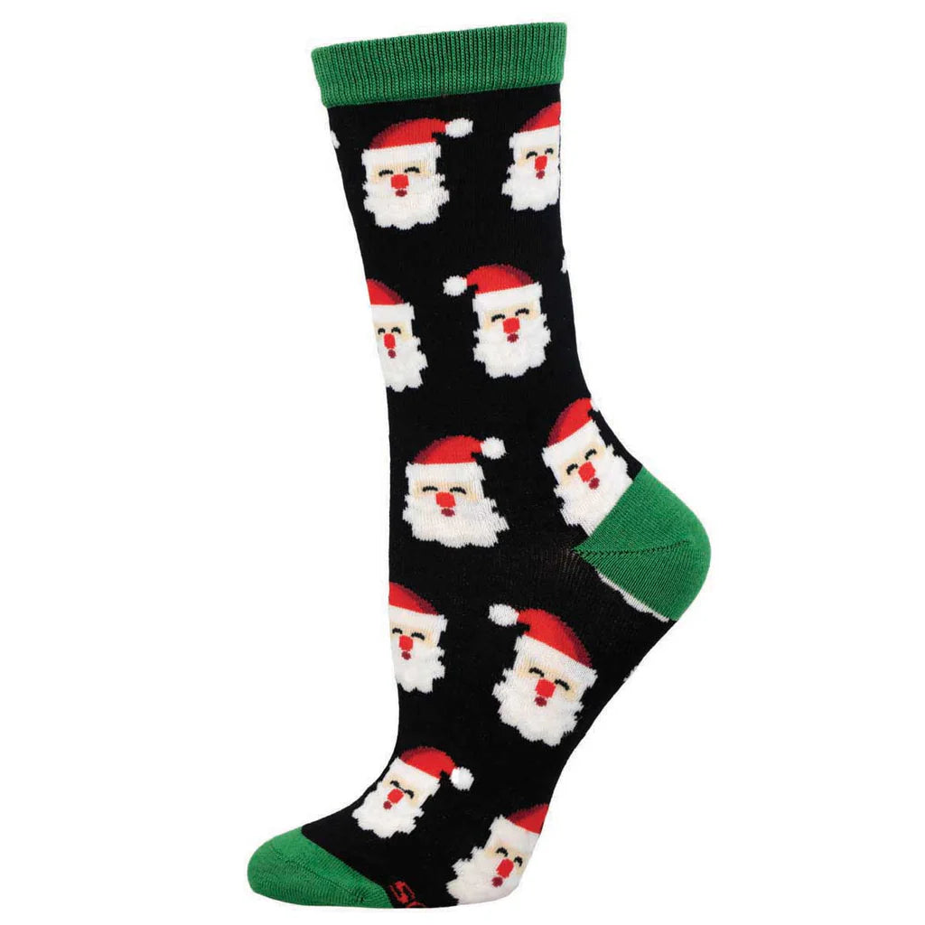 FATHER CHRISTMAS WOMEN'S BAMBOO CREW SOCKS