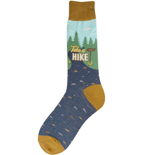 TAKE A HIKE MEN'S CREW SOCKS