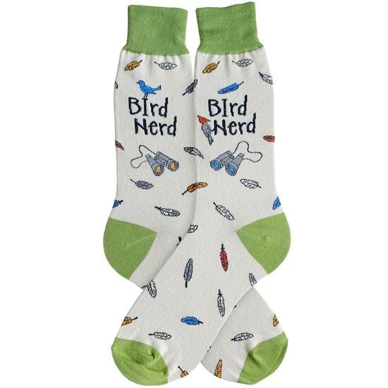 BIRD NERD MEN'S COTTON CREW SOCKS