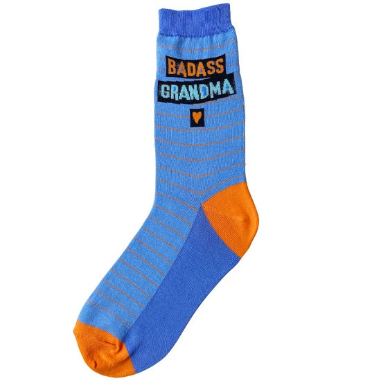 BADASS GRANDMA WOMEN'S COTTON CREW SOCKS